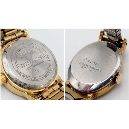 1638 - A Vintage Montine and Timex Quartz Ladies Watch. Both in very good condition but both in need of a b... 