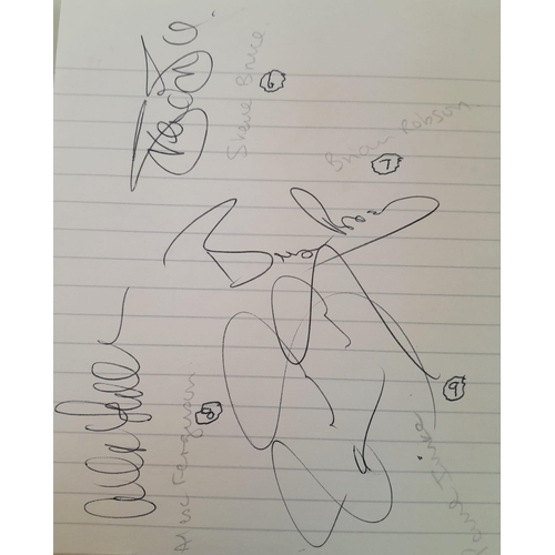 1093 - 12 Manchester United Autographs - Obtained at Ringway Airport where the team were assembled to fly t... 