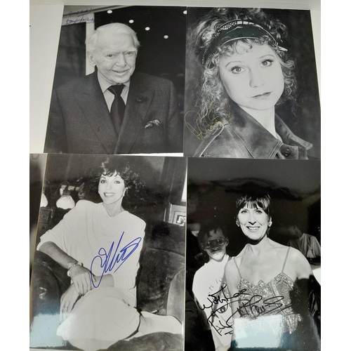 687 - Eleven Autographs on Pictures From Film and TV Stars. Includes: Felicity Kendall, Judi Dench and Deb... 