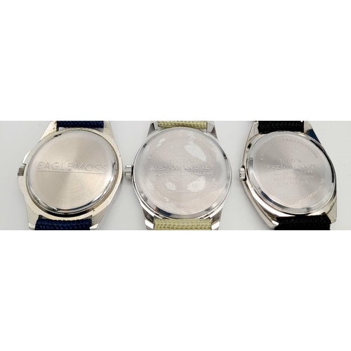 984 - A Parcel of Three Military designed Diver Homage Watches Comprising; 
1) Australian Divers Watch (42... 