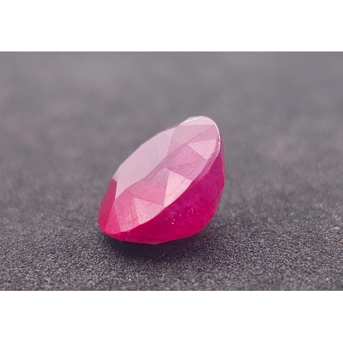 537 - A 12.2CT FACETED  OVAL RUBY LOOSE STONE