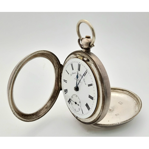 541 - An Antique Sterling Silver Cased H. Samuel - The Climax Trip Action Pocket Watch. Hallmarks for Ches... 