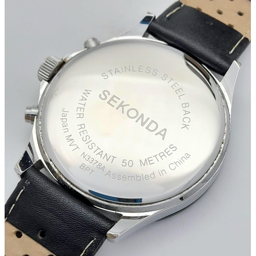 550 - A Men’s Sekonda Sports Chronograph Model N3378A. 44mm Case. New Battery Fitted March 2024. Comes wit... 