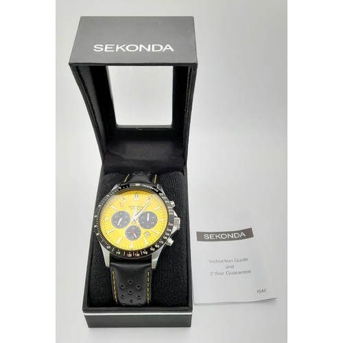 550 - A Men’s Sekonda Sports Chronograph Model N3378A. 44mm Case. New Battery Fitted March 2024. Comes wit... 