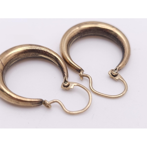 570 - 3 PAIRS OF 9K GOLD EARRINGS .    3.1gms