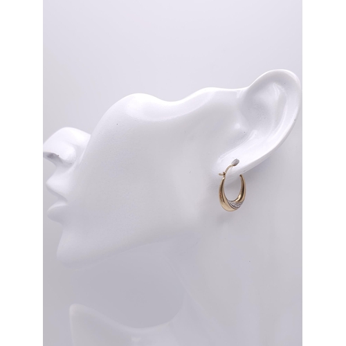 570 - 3 PAIRS OF 9K GOLD EARRINGS .    3.1gms