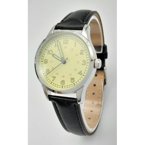 719 - A Parcel of Three Military Design Homage Watches
Comprising; 
1) German Airman Watch (44mm Case),
2)... 