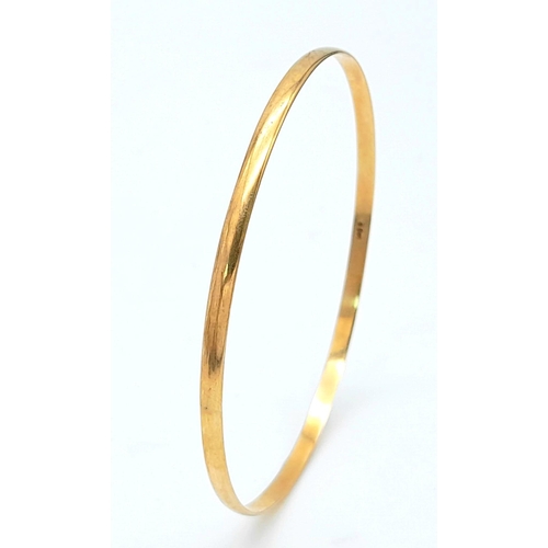 727 - 9K YELLOW GOLD SLAVE / ARMCUFF BANGLE, WEIGHT 5.7G