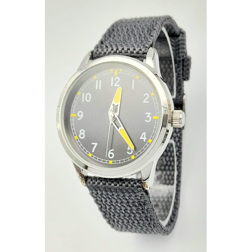 788 - A Parcel of Three Military designed Homage Watches Comprising; 
1) German Defense Force Watch (40mm ... 