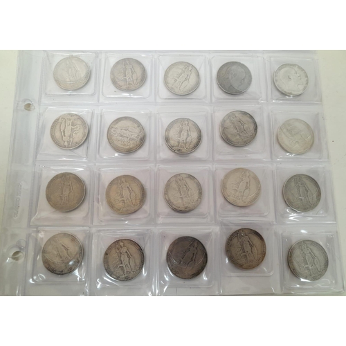 765 - A King Edward VII Silver Florin Collection of Thirty Coins. Contains the rare 1904 and 05. Some dupl... 