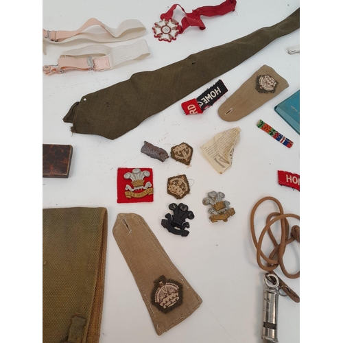 937 - An Assortment of Vintage British Military Belts, Buckles and Badges.