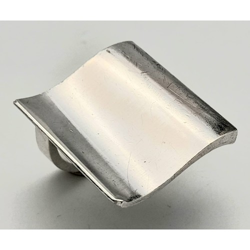 594 - A GEORG JENSEN STERLING SILVER RING DANISH SILVER, WEIGHT 16G