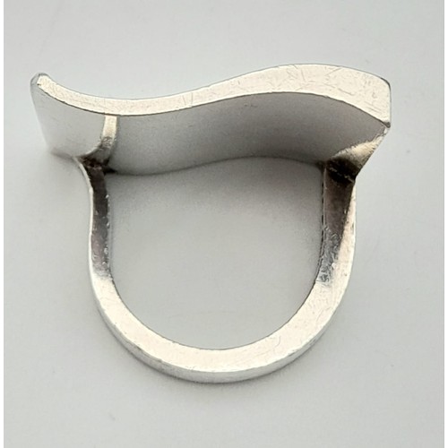 594 - A GEORG JENSEN STERLING SILVER RING DANISH SILVER, WEIGHT 16G