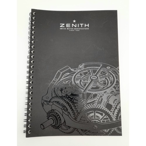 999 - COLLECTION OF 2X ZENITH WATCH COMPANY NOTEBOOKS WITH A ZENITH BOOKMARK