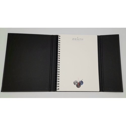 999 - COLLECTION OF 2X ZENITH WATCH COMPANY NOTEBOOKS WITH A ZENITH BOOKMARK