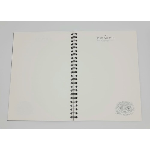 999 - COLLECTION OF 2X ZENITH WATCH COMPANY NOTEBOOKS WITH A ZENITH BOOKMARK