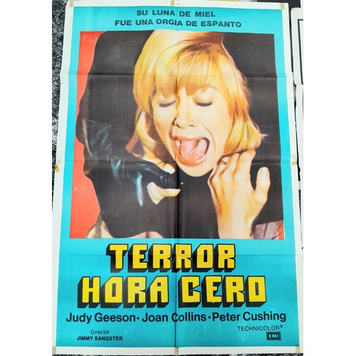 694 - 18 Vintage Argentinian Movie Posters - Horror and Thriller Genres. Folded.