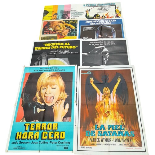 694 - 18 Vintage Argentinian Movie Posters - Horror and Thriller Genres. Folded.