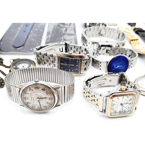 611 - A real treasure , a large group of watches, including names such as Citizen,  Carvel, D&G, Omega, et... 