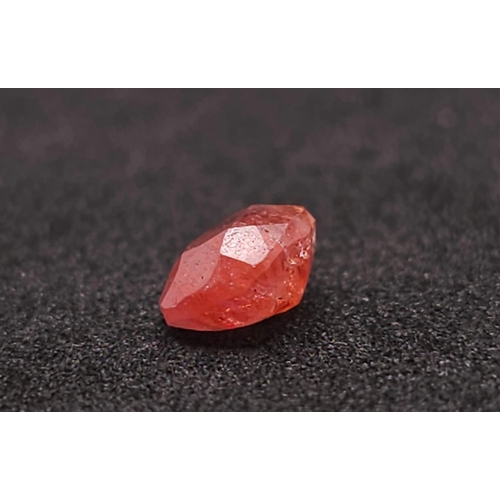 860 - A 1.32ct Madagascar AIG Certified Orange Sapphire Gemstone.