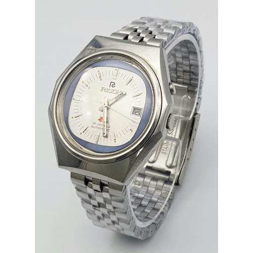 1288 - A Vintage 21 Jewels Ricoh Automatic Gents Watch. Stainless steel bracelet and case - 39mm. Two tone ... 