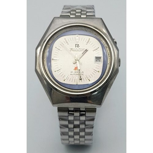 1288 - A Vintage 21 Jewels Ricoh Automatic Gents Watch. Stainless steel bracelet and case - 39mm. Two tone ... 