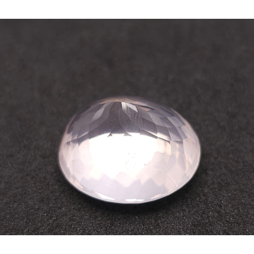 1322 - A 19.65ct Faceted Rose Quartz. Oval Shape. GLI Certified. Ref: CV43