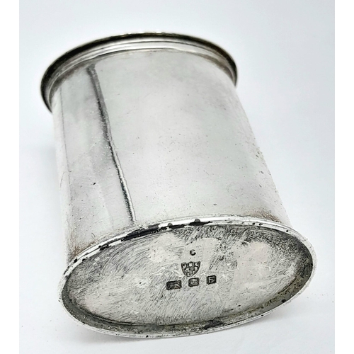 1240 - A vintage sterling silver sugar caster with full London hallmarks, 1941. Total weight 55.5G. Height:... 