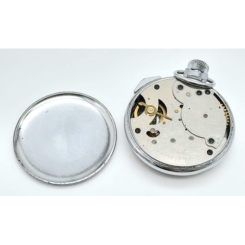 1340 - A Fantastic Vintage Ingersoll Football Referees Pocket Watch. 51mm diameter. Works but no guarantees... 