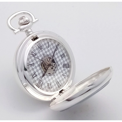 1211 - A Silver Tone, Manual Wind Pocket Watch Commemorating the WW2 British Pilots King & Barker in their ... 