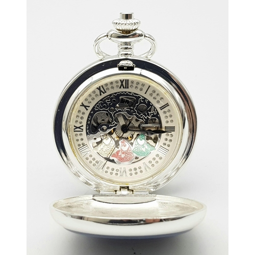 1218 - A Manual Wind Silver Plated Pocket Watch Detailing the Famous Steam Train ‘City of Truro’. The First... 