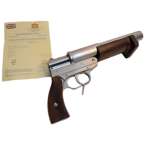 69 - An Impressive Rare WW2 Kriegsmarine Double Barrel Flare Pistol! This 27mm calibre gun was produced f... 