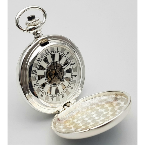 1204 - A Silver Tone, Manual Wind Pocket Watch Commemorating the WW2 German Pilot Feldwebel Heitsch in his ... 