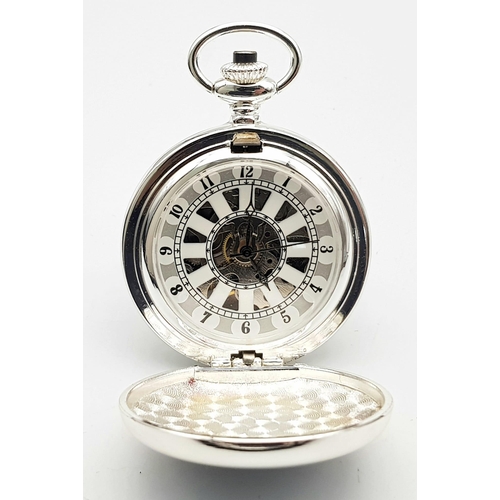 1204 - A Silver Tone, Manual Wind Pocket Watch Commemorating the WW2 German Pilot Feldwebel Heitsch in his ... 