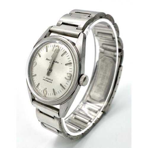 1208 - A Vintage Henri Sandoz 17 Jewels Automatic Gents Watch. 
Stainless steel bracelet and case - 34mm. S... 