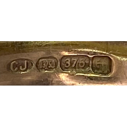 12 - A Vintage 9K Yellow Gold Five Stone Diamond Ring. Size L. 3.75g weight. Full UK hallmarks.