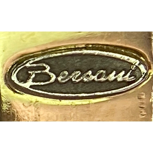 19 - A Bersani Designer Black Silicone and 18K Yellow Gold Stylish Comfort Bracelet.