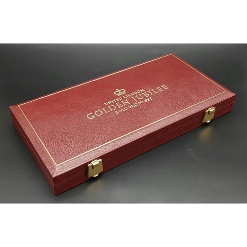 25 - A Breathtaking Limited Edition 2002 Golden Jubilee 22K Gold Proof Coin Set. This set contains a comp... 