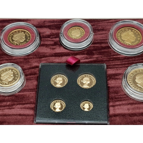 25 - A Breathtaking Limited Edition 2002 Golden Jubilee 22K Gold Proof Coin Set. This set contains a comp... 