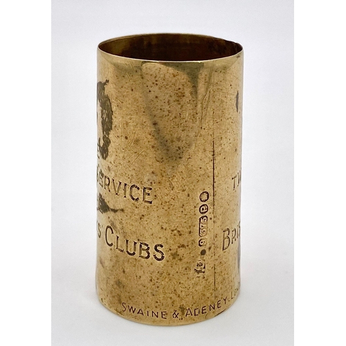 50 - An Vintage 9K Yellow Gold Parasol Band. 10.5g weight.