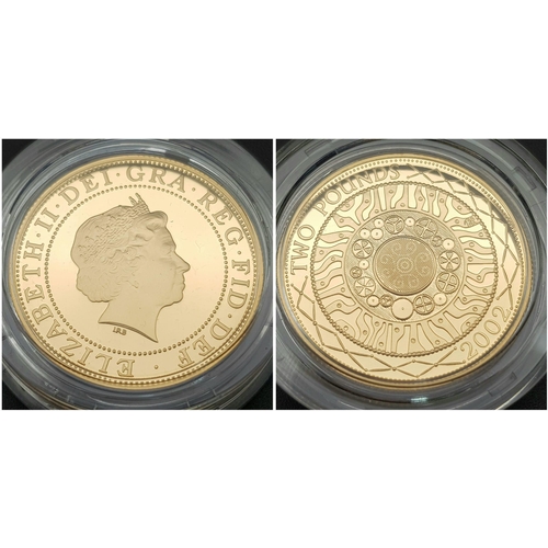 25 - A Breathtaking Limited Edition 2002 Golden Jubilee 22K Gold Proof Coin Set. This set contains a comp... 