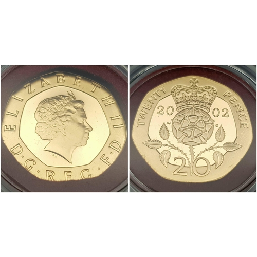 25 - A Breathtaking Limited Edition 2002 Golden Jubilee 22K Gold Proof Coin Set. This set contains a comp... 