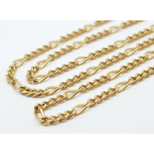 29 - A 9K Yellow Gold Disappearing Necklace. 40cm. 2.2g weight.