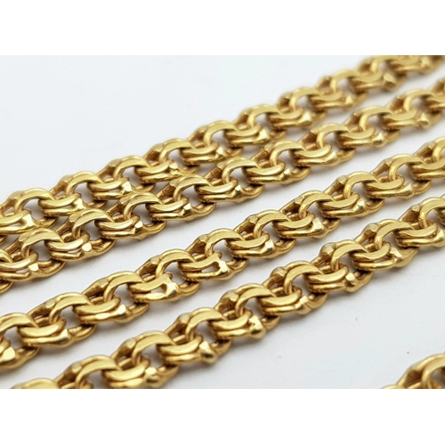 86 - A 9K Yellow Gold Intricate Link Necklace. 44cm. 7.5g weight.