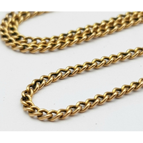 107 - A 9K Yellow Disappearing Necklace. 40cm. 2.84g weight.