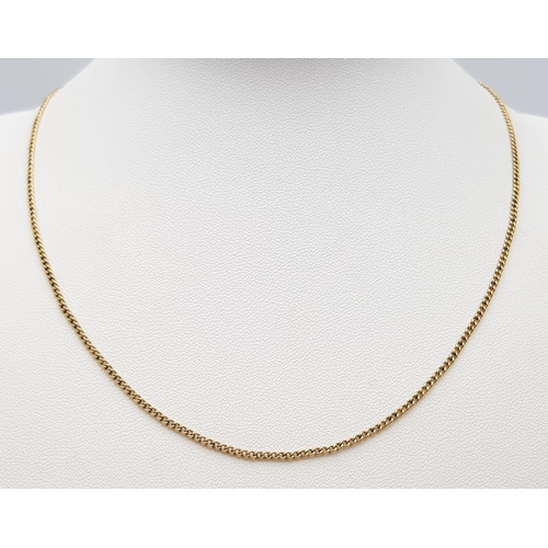 107 - A 9K Yellow Disappearing Necklace. 40cm. 2.84g weight.