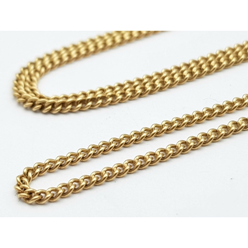 58 - A 9K Yellow Gold Small Curb Link Necklace. 50cm length. 3.66g weight.