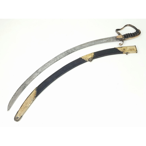 128 - A Rare 1796 Curved OSBOURNE warranted sword. An original sword in very good condition, with hilt in ... 