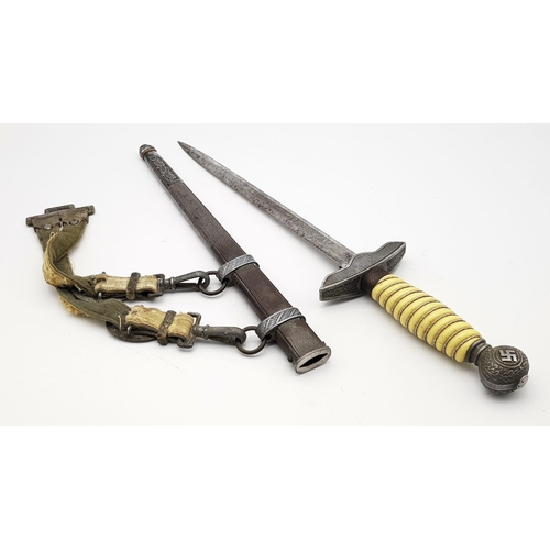 183 - A German Nazi Luftwaffe (2nd Model) Dagger. The dagger has a maker's mark of Ernst Pack of Solingen ... 