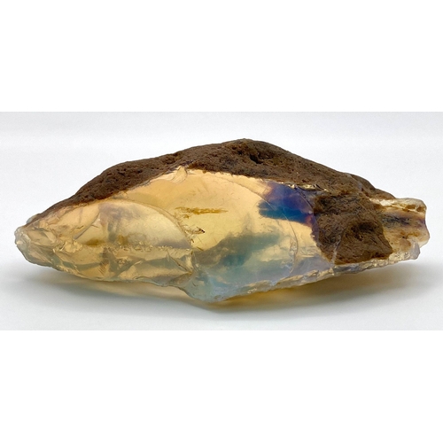 217 - A highly collectable, large (430 carats!), totally natural (uncut and untreated) OPAL with mainly bl... 